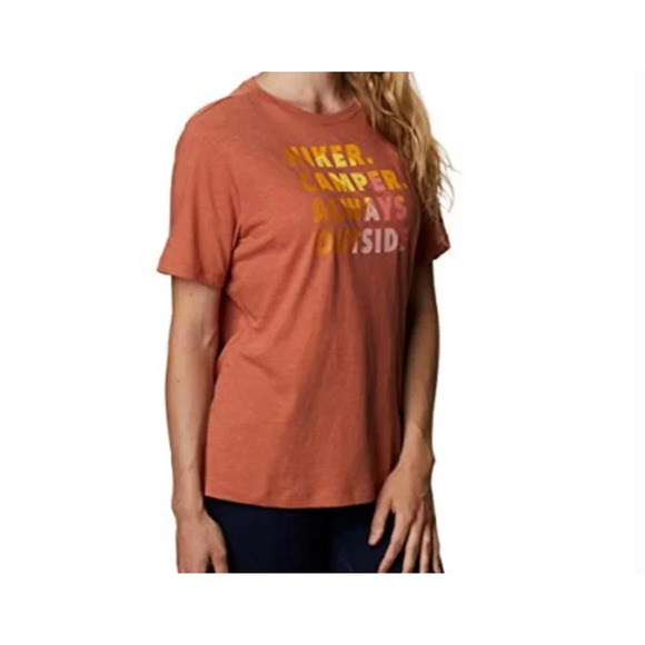 Columbia Women's Bluebird Day Relaxed Teak Brown Tee Hiker Camper 1X - Picture 3 of 6